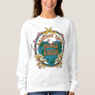 70's Retro Mother Earth Graphic Sweatshirt