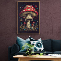 70s Retro Mushroom AI Art | Psychedelic Vintage