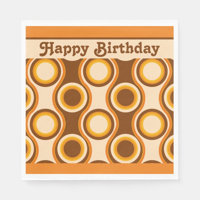 70s Retro Party Pattern Napkin (Front)