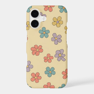 70s Retro Pastel Floral Seamless Phone Case