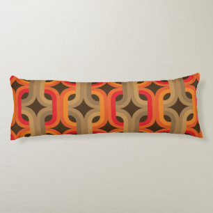 70s retro pattern body pillow