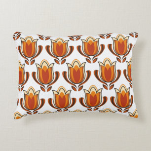 70's retro pattern material illustration70s,1970,p accent pillow
