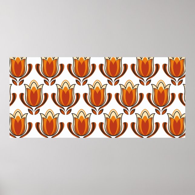 70's retro pattern material illustration70s,1970,p poster (Front)