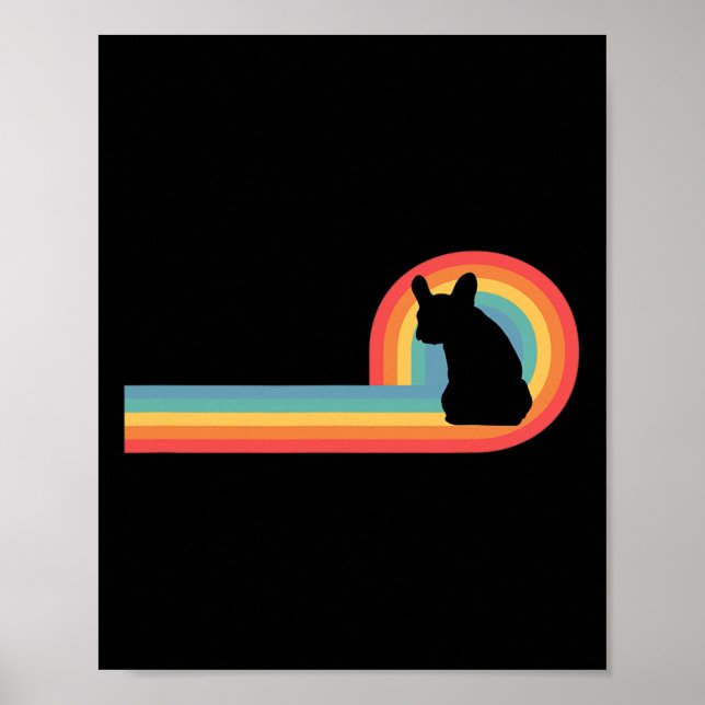 - 70s Retro Rainbow Dog Pet Owner Cute  Poster (Front)