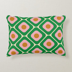 70's Retro Seamless Pattern. 60s and 70s Aesthetic Accent Pillow