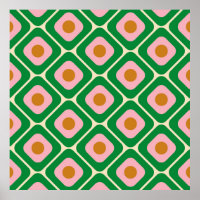 70's Retro Seamless Pattern. 60s and 70s Esthetic