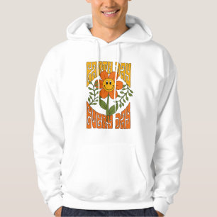 70's Retro Smiling Daisy Flower Hoodie