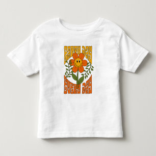 70's Retro Smiling Daisy Flower Toddler T-shirt