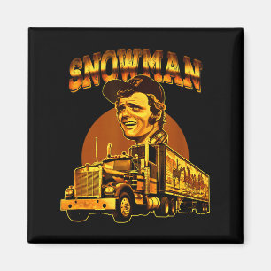70s Retro Snowman Truck 1970s Vintage Groovy Magnet