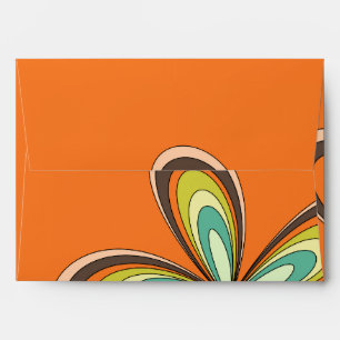 70's retro spring hippie flower power envelopes