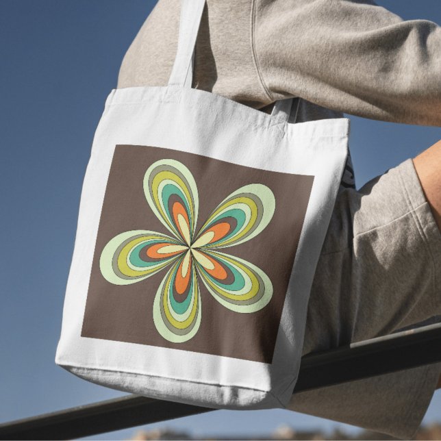 70's retro spring hippie flower power tote bag (Creator Uploaded)