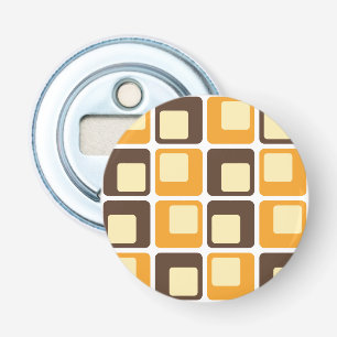 70s Retro Square Shapes Pattern Bottle Opener