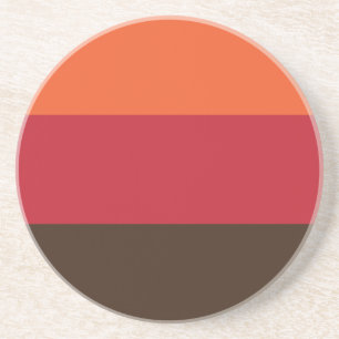 70s Retro Striped Color Pattern Coaster