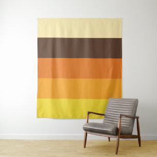 70s Retro Striped Color Pattern Tapestry