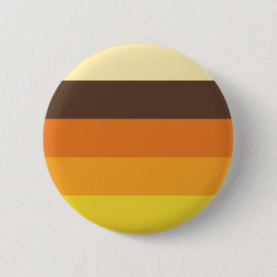 70s Retro Striped Colour Pattern 2 Inch Round Button