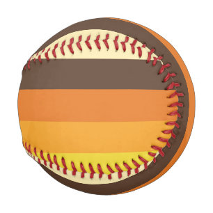 70s Retro Striped Colour Pattern Baseball