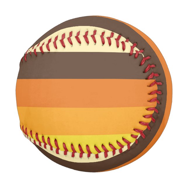 70s Retro Striped Colour Pattern Baseball (Back Left)