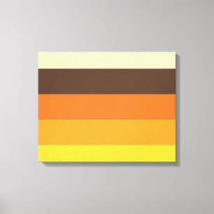 70s Retro Striped Colour Pattern Canvas Print