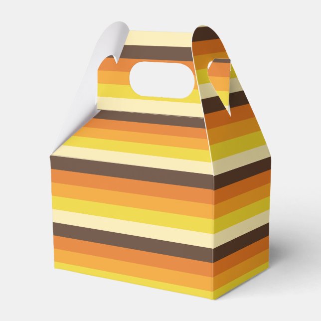 70s Retro Striped Colour Pattern Favor Box (Front Side)