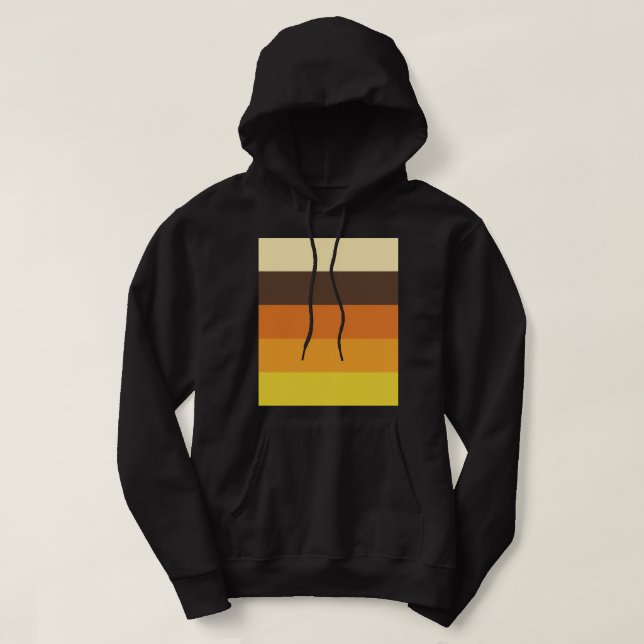 70s Retro Striped Colour Pattern Hoodie (Design Front)