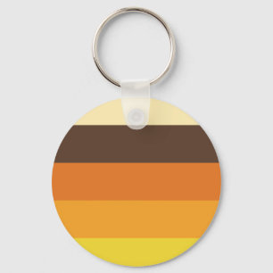 70s Retro Striped Colour Pattern Keychain
