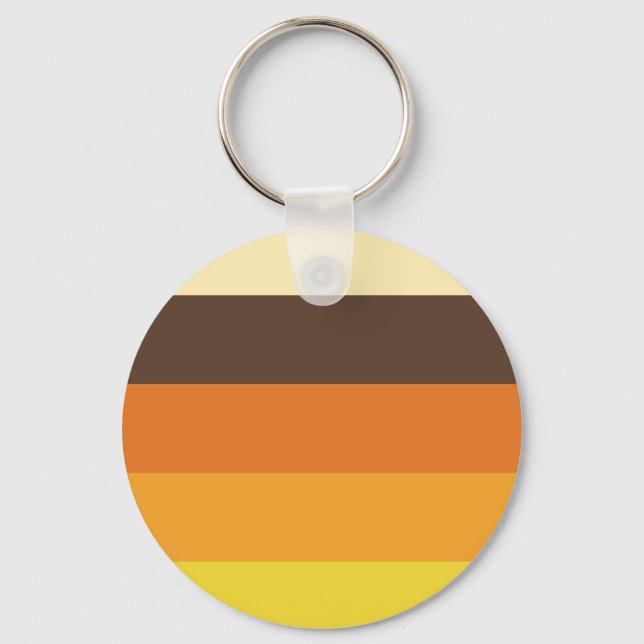 70s Retro Striped Colour Pattern Keychain (Front)