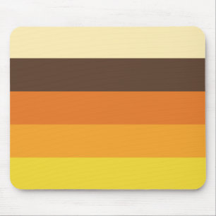 70s Retro Striped Colour Pattern Mouse Pad