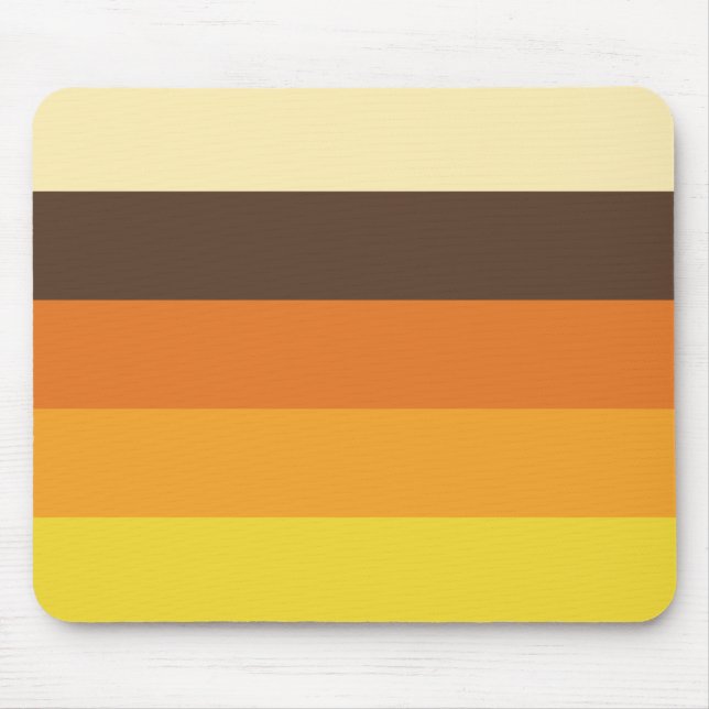 70s Retro Striped Colour Pattern Mouse Pad (Front)