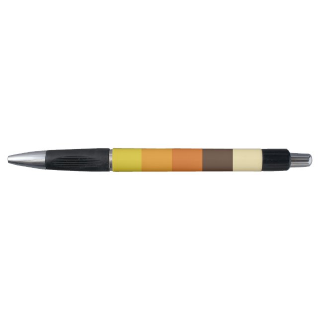 70s Retro Striped Colour Pattern Pen (Front)