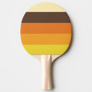 70s Retro Striped Colour Pattern Ping Pong Paddle