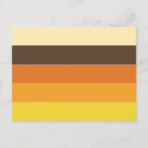 70s Retro Striped Colour Pattern Postcard