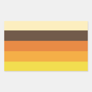70s Retro Striped Colour Pattern Sticker