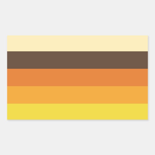 70s Retro Striped Colour Pattern Sticker (Front)