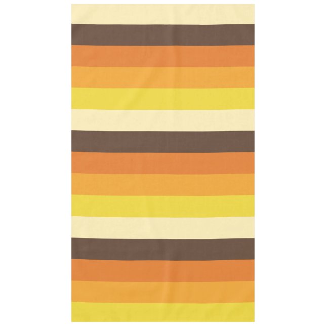 70s Retro Striped Colour Pattern Tablecloth (Front)