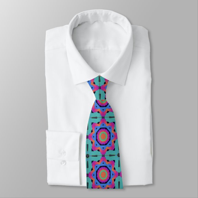 70's Retro Tie | 70's Flower Power Ties (Tied)
