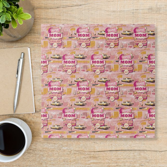 70's Retro Vegas Style Super Mom Always Busy 24/7 Jigsaw Puzzle (Creator Uploaded)