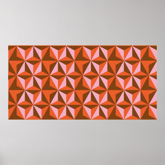 70s retro vintage pattern background poster (Front)