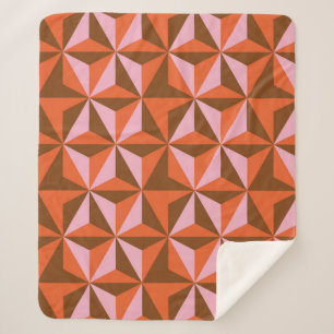 70s retro vintage pattern background sherpa blanket