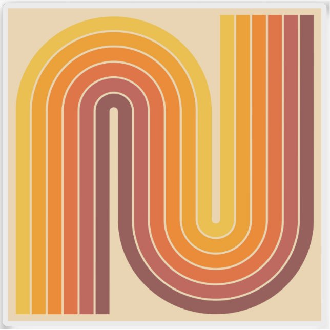 70s Retro Vintage Style Geometric Design (Front)