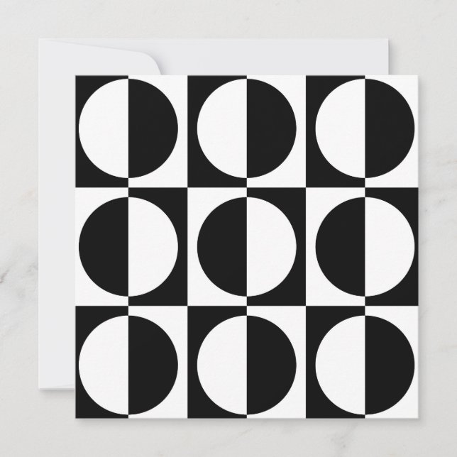 70s Retro Vintage Style Geometric Pattern Invitation (Front)