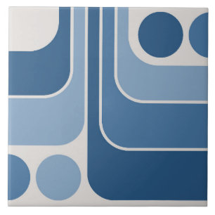 70s Retro Vintage Style Geometric Pattern Tile