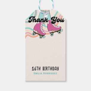 70s Rock and ROLL Roller Skating Party Favours Gift Tags