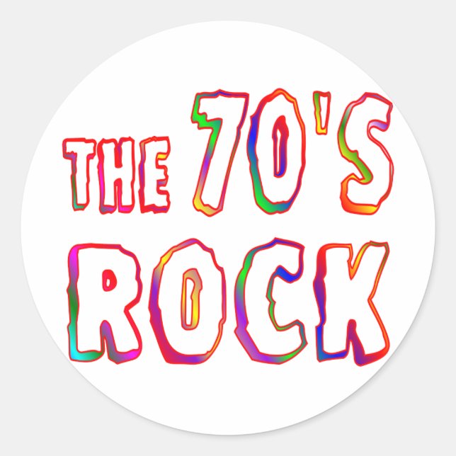 70s Rock Classic Round Sticker (Front)