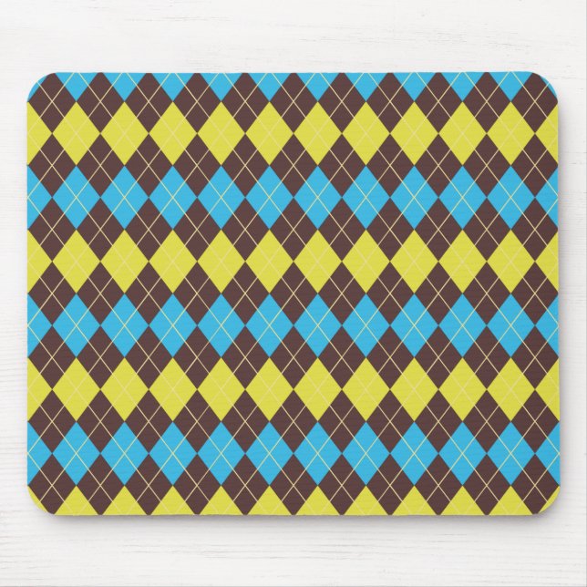70s Scottish Tartan-Pattern Mouse Pad (Front)
