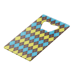 70s Scottish Tartan-Pattern Wallet Bottle Opener