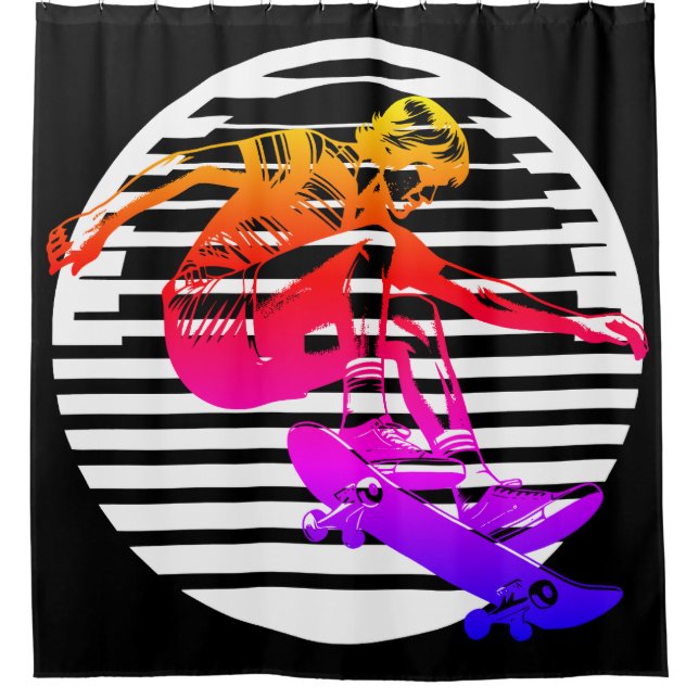 70's Skateboarder Sun Circle (Front)