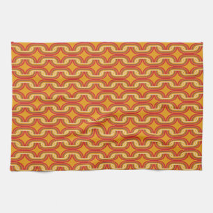 70s style chain pattern kitchen towel