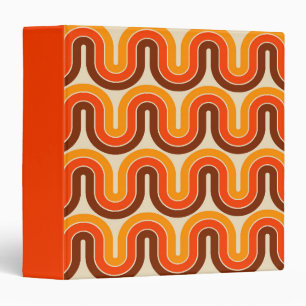 70s Style Geometric Design Binder