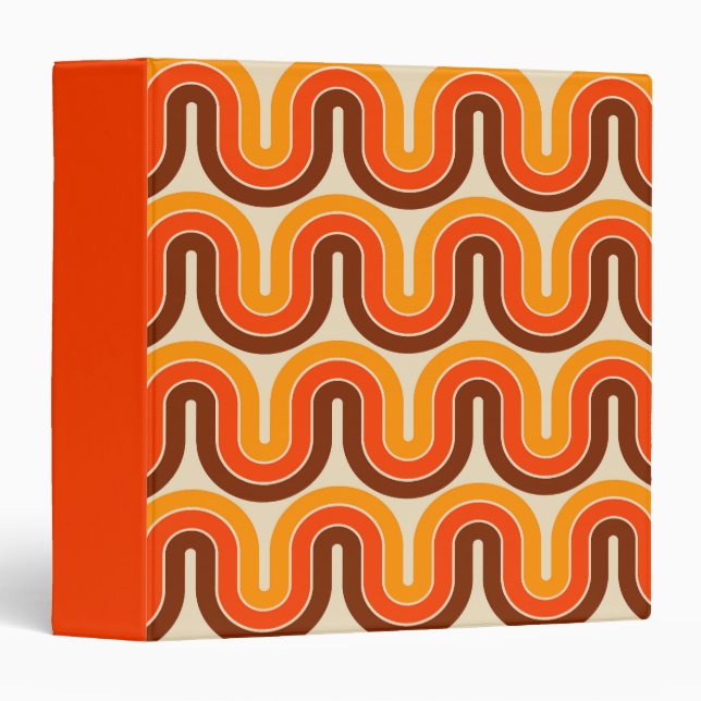 70s Style  Geometric Design Binder (Front/Spine)