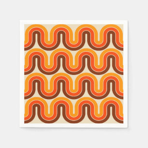 70s Style Geometric Design Napkin